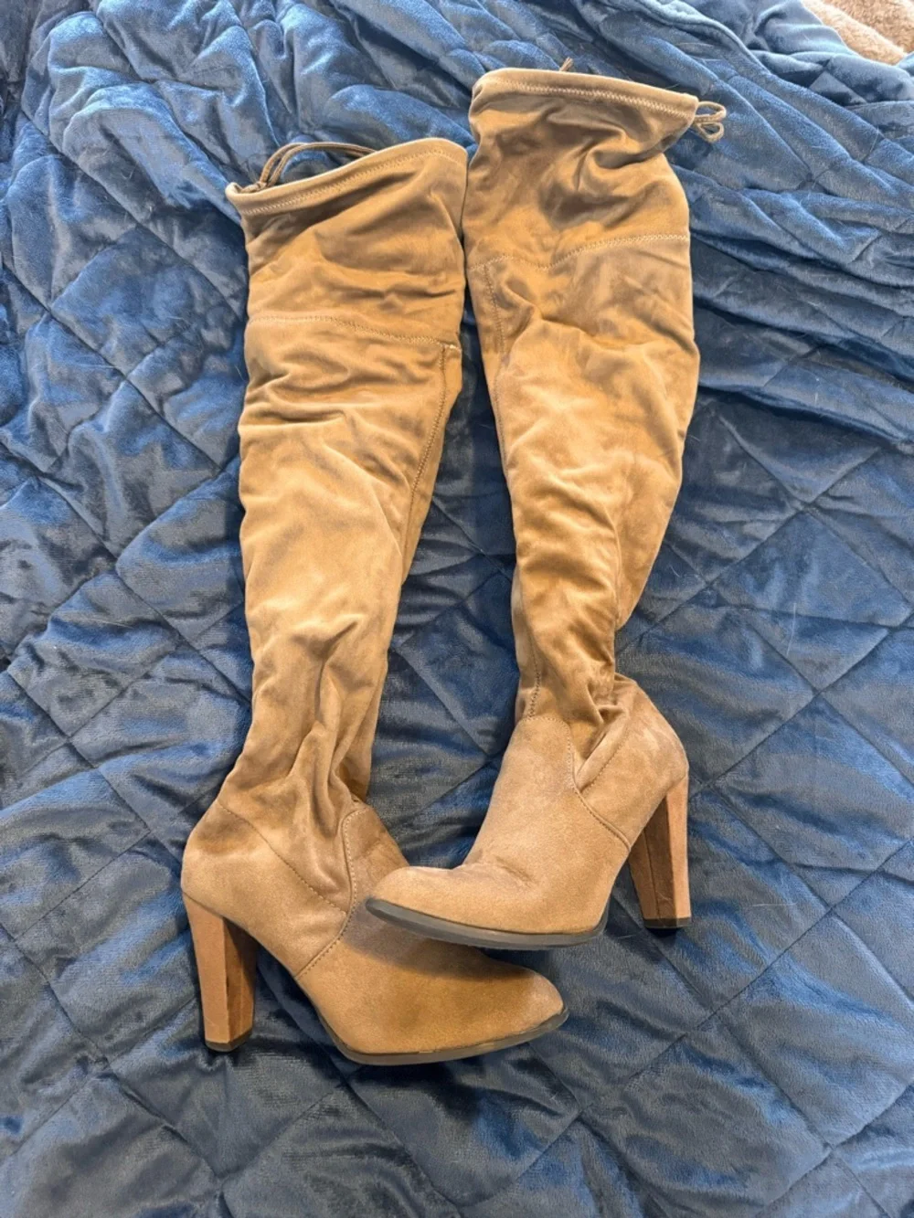 Target Women's Camel Over-the-Knee Suede Block Heel Boots